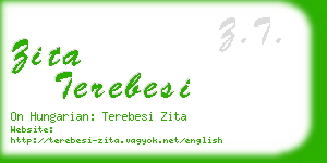 zita terebesi business card